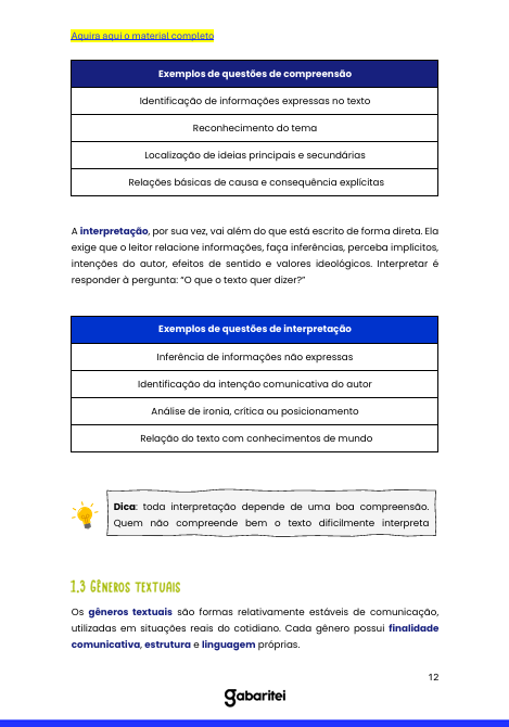 Amostra do PDF - página selecionada
