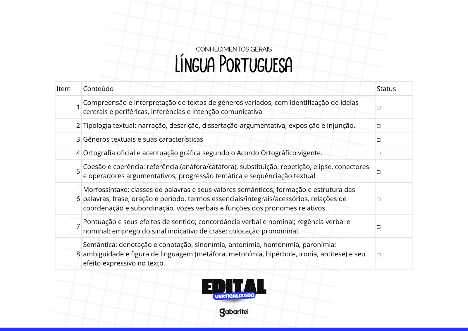 Edital verticalizado Gabaritei